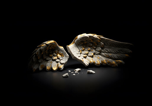 Broken angel wing symbol