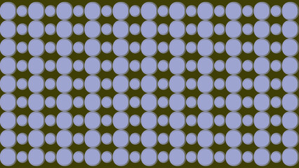 Seamless Geometric Pattern of Periwinkle Circles on Olive Green Background