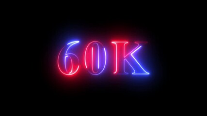 60k Followers, 60k Views. Cheers to 60k, Celebrating our Community..Digital Milestone Number Design for Online Subscribers Achievement, Social Media Growth and Futuristic Celebration. - Powered by Adobe