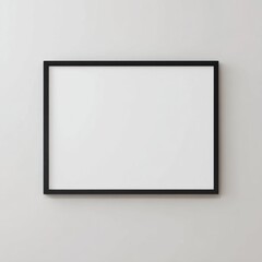 Blank Canvas in a Black Frame: A minimalist black frame, elegantly poised on a backdrop, offers an open invitation to fill its empty space with your imagination and art.
