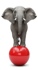 紅玉の上の巨象