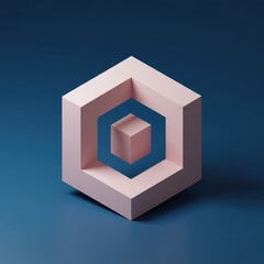 Abstract digital rendering of an impossible geometric structure creating an optical paradox, symbolizing deception and complexity ,complexity ,enigma ,infinite