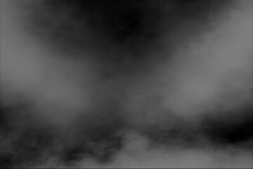 Dark Grungy Smoke and Fog Over Black Background Texture Abstract Overlay Effect for Mysterious Atmospheric Design Backdrop
