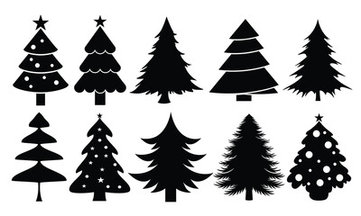 Collection of Christmas Tree Silhouette for Holiday 