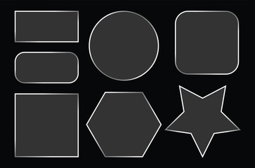 A collection of basic geometric shapes displayed on a black background