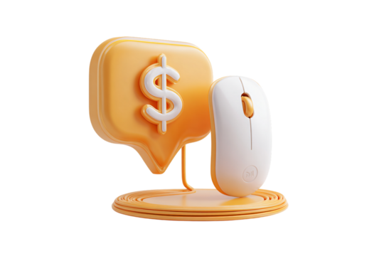 Digital mouse clicking for online money earnings and financial technology