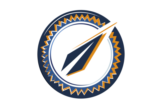 Abstract Flight Logo with Stylized Plane Soaring Upward