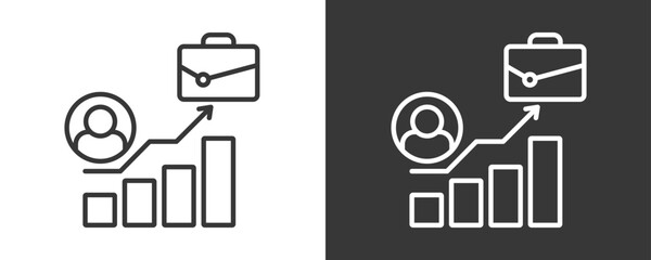 Career Development Icon Set Vector Collection Isolated In Black And White
