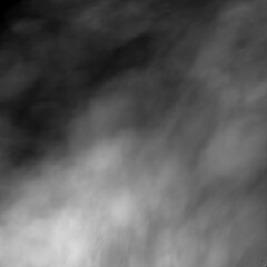 Abstract dark gray and white cloud smoke texture background with soft blurred misty fog pattern for overlay, mysterious atmosphere, or graphic design element.
