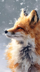 Obraz premium red fox vulpes