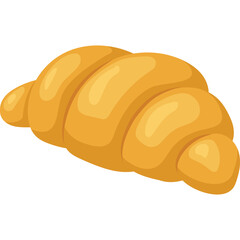 Golden Brown Croissant Pastry With Flaky Layers Isolated On White Transparent Background Delicious Baked Food