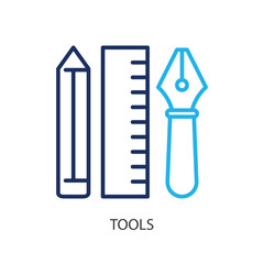 Tools thin line icons. Original vector illustration.