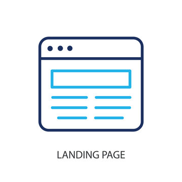 Landing page thin line icons. Original vector illustration.