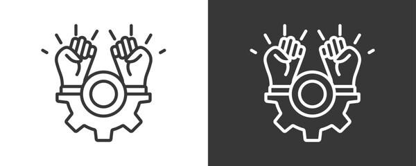 Protest Icon Set Vector Collection Isolated In Black And White