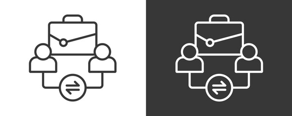 Turnover Icon Set Vector Collection Isolated In Black And White