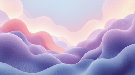 Soft pastel gradient abstract waves, fluid textured fabric pattern
