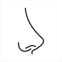 Human nose vector icon. vector illustration on white background.