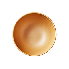 Empty light beige bowl, top view