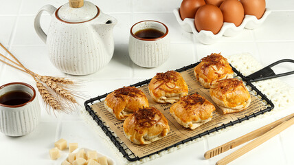 Bolen pisang or banana bolen is a snack made from bananas wrapped in pastry.is a typical food from...