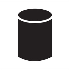 cylinder shape illustration vector graphic icon on white background
