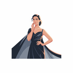 fashion model in retro style