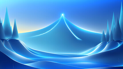 Breathtaking winter landscape with snow-covered mountains and frosted trees evokes peace and wonder, ideal for holiday promotions and seasonal campaigns