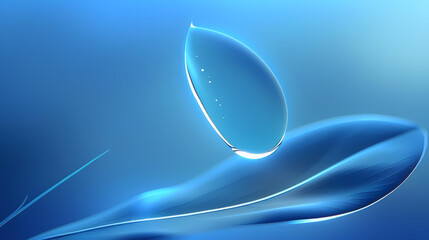 Serene abstract blue flowing shapes for calming backgrounds or a modern tech feel, ideal for presentations or website design elements with a clean vibe