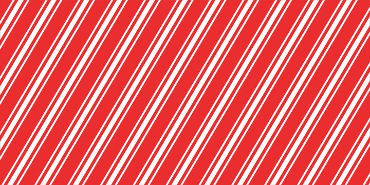 Christmas candy cane striped seamless pattern. Christmas candycane background with red stripes. Caramel diagonal print. Xmas traditional wrapping texture. Vector illustration.vektor lustration