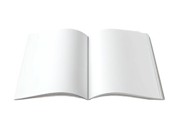 Open book with blank, white pages on dark background