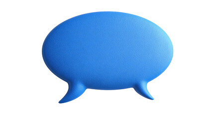 Glossy blue speech bubble icon on black