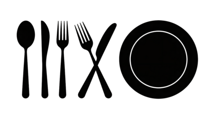 Elegant table setting with plate, spoon, knife, and forks for fine dining