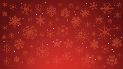 Elegant red Christmas background with snowflakes for festive holiday designs