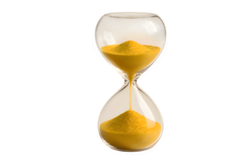 Golden Hourglass with Shimmering Gold Dust — Symbol of Luxury, Time, and Success