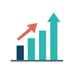 business graph with arrow