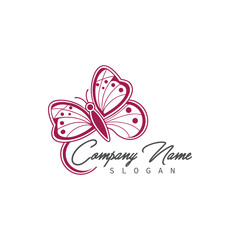 Create a modern feminine brand with this butterfly logo design perfect for beauty or fashion companies needing a stylish edge