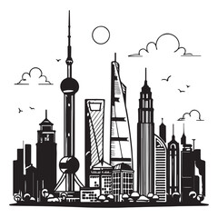 city skyline vector