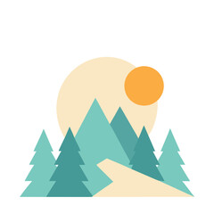 winter landscape with trees