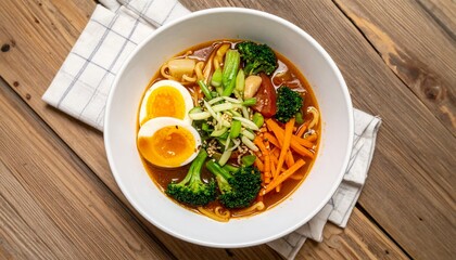 Top View Vegetable Udon