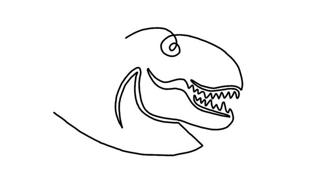 Continue line animation of dino icon