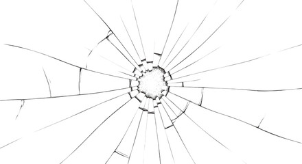 Cracked screen effect transparent background cutout png