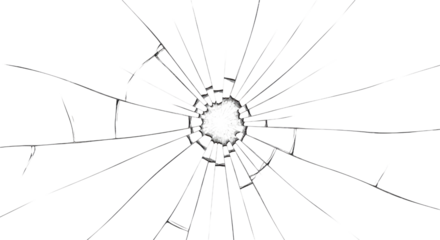 Cracked screen effect transparent background cutout png