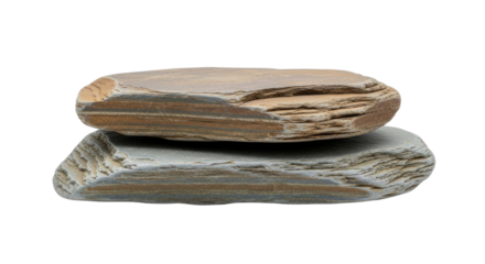 Stacked rocks with textured surfaces transparent background cutout png