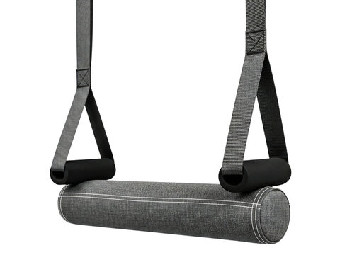 Bodyweight resistance straps with handles for fitness training on a transparent background