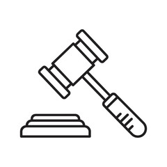 Gavel striking a sounding block