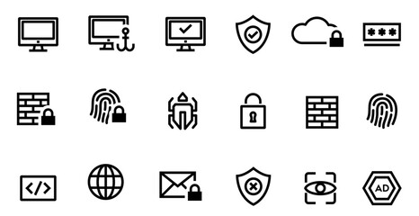 Cyber Icon – Vector Technology and Digital Security Symbol