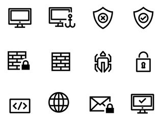 Cyber Icon – Vector Technology and Digital Security Symbol