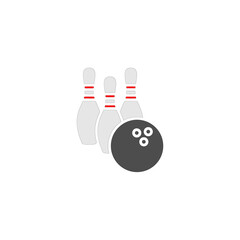 Bowling strike vector illustration of a bowling ball
