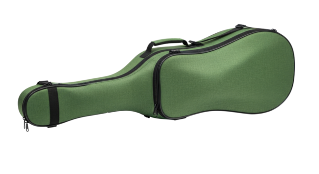 Green guitar case transparent background cutout png