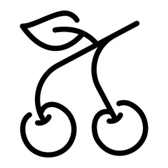 cherry line icon
