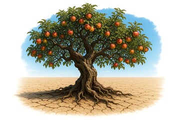 apple tree on the beach